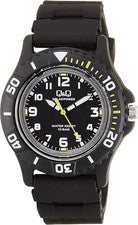Reloj Citizen Q&Q E02A-001VK Solar Unisex Negro 10Bar Ligero Japón Nuevo