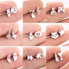 Reino Unido Mujeres Niña 925 Plata Chapado Pendientes Lindos Pendientes Joyería Regalos Moda