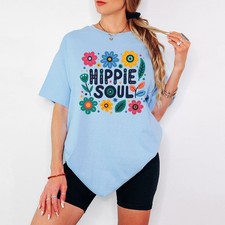Camiseta Hippie Soul Lifestyle para mujer Camiseta gráfica floral Estilo bohemio