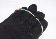 Turmalina natural cumpleaños cuentas octubre esposa pulsera joyería plata est...