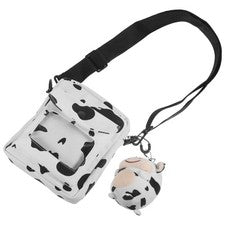 Bolso Mensajero Para Mujer Moda Bandolera Leche Vaca Patrón Lona Informal