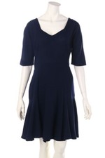 Van Bery dress Wool Pleated D 42 navy blue NEW