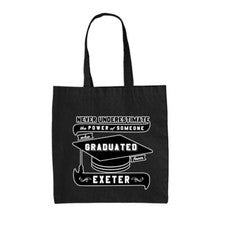 Never Underestimate Graduate Exeter - Bolso de Mano de Lona - Gradiation University