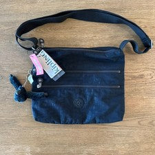NUEVO Bolso Bandolera Kipling Alvar Luz Viva-Azul-Llavero Mono Kipling Peludo-NUEVO CON ETIQUETAS
