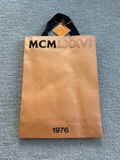 NUEVO MCMLXXVI 1976 Bolsa de Regalo de Papel Dorado con Mango de Tela Logo con Etiqueta de Nombre de Regalo