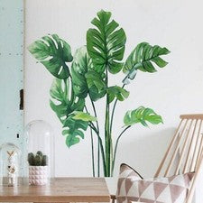 Pegatinas de pared grandes hojas de plantas verdes tropicales decoración de habitaciones para el hogar palmera LK