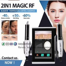 Máquina de levantamiento de arrugas con 2 asas RF ojos cara cuerpo anti envejecimiento facial cuidado de la piel spa