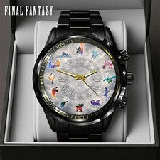 Reloj Final Fantasy Acero Inoxidable Negro -013
