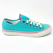 Zapatillas deportivas retro PF Flyers Center Lo Riess verde azulado blanco para hombre PM11CL2E