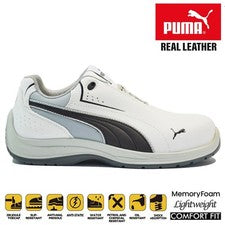 BOTINES DE TRABAJO DE SENDERISMO AEROPUERTO PUNTERA COMPUESTA DE SEGURIDAD DE CUERO PUMA PARA HOMBRES TALLA
