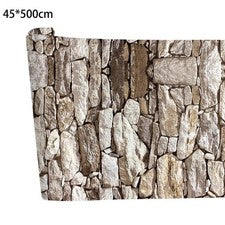 Arte en vinilo autoadhesivo para el hogar calcomanías efecto pared piedra con impresión 3D realista