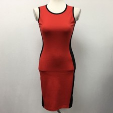 Vestido para mujer Perfect Style by Shez pequeño rojo negro sin mangas nuevo con etiquetas