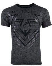 Camiseta para hombre AMERICAN FIGHTER PERKINS negra atlética XS-4XL