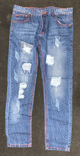 NUEVO JEANS DE MODA PARA HOMBRE 36 DESGASTADOS DEPARTAMENTO INDUSTRIAL INC 36"" X 31""