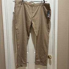 Pantalón Johnny Bigg Benny Bolsillo Elástico Para Hombre Talla 48 Arena Caqui Tostado Nuevo con Etiquetas Informal