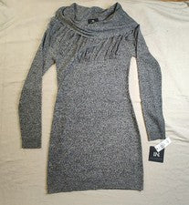 I.N. Suéter gris para mujer San Francisco talla pequeña vestido medio cuello vaca con...