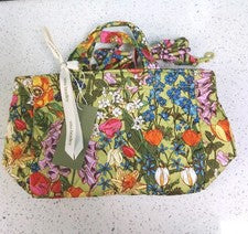 Bolso de Mano Vera Bradley Premium Algodón Mini Hathaway Ramo de Prado Nuevo con Etiquetas