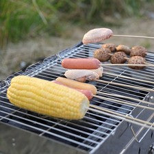 Utensilios de barbacoa manijas cómodas fácil limpieza material ligero