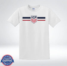 Camiseta vintage estilo fútbol de Estados Unidos roja blanca azul