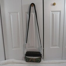 Bolso de Mano Coach Cartera Bandolera Mujer C2813 Floral Verde Negro Correa para el Hombro