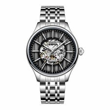 Reloj mecánico automático Mark Fairwhale para hombre esfera central esqueleto luminoso