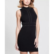 Vestido Suéter Guess Para Mujer Sin Mangas Tachonado Verónica Negro Talla S Nuevo con Etiquetas