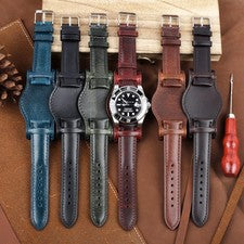 Correa de cuero para reloj 18 mm 19 mm 20 mm 21 mm 22 mm pulsera con tapete
