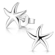 MATERIA Pendientes Estrella de Mar Pequeña Estrella 925 Plata - Pendientes Mujer Joyería