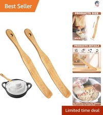 Espátula de madera 2 piezas herramientas de cocina ergonómicas masa madre espártula cocinar hornear