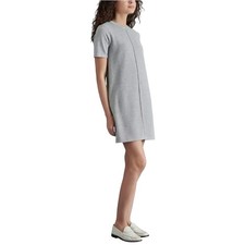 Vestido suéter Steve Madden para mujer manga corta talla XS gris jaspeado nuevo con etiquetas