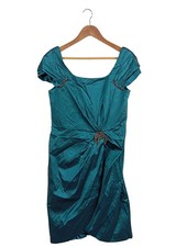 Vestido midi ALFABETA mujer turquesa talla 44 elegante informal nuevo