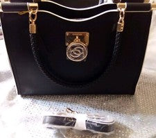 Cartera Bebe Kate Shopper para mujer color negro/blanco