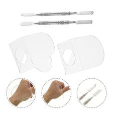 Bandeja mezcladora base líquida de 2 juegos acrílico maquillaje color belleza suministro