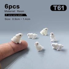 Estatuilla de conejo de Pascua hadas jardín miniatura decoración EE. UU.