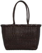 Bolso de hombro Dragon Diffusion tejido B pequeño de cuero para mujer