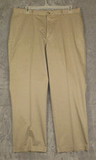 Pantalones chinos Savane Performance clásicos para hombre talla 38x29 calce recto beige nuevos con etiquetas