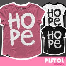 Pistol Boutique Mujer Cuello Redondo Informal Hope Pintura Grafiti Moda Camiseta