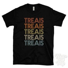 CAMISETA TREAIS ESTILO RETRO REPETIDO Hombre y Mujer Novedad Genial Nombre Regalo