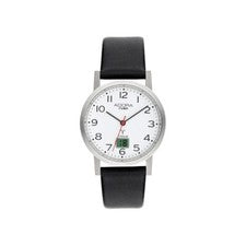 Adora Radio Reloj de Mujer Ø 34mm Negra Pulsera de Cuero Análogo Titan 5 BAR