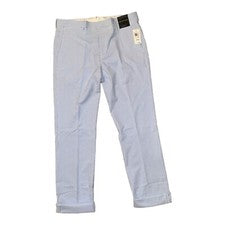 🔥 $100 Pantalones Pantalones SAKS FIVE AVENUE Para Hombre Pin Rayas Azul Claro Talla 32W 🔥
