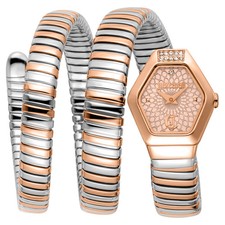 Reloj Just Cavalli JC1L395M0065 Mujer Cuarzo Acero Correa Acero Esfera Oro Nuevo