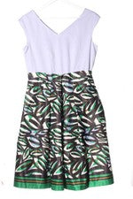 Vestido de cóctel cerrado mujer morado negro verde talla 40 elegante vintage