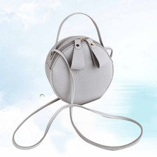Bolso de hombro único de PU a rayas redondas bolsa de almacenamiento para teléfono para mujer mujer dama