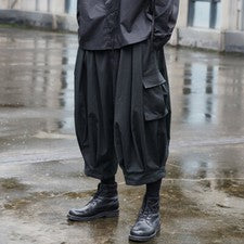 Pantalones de Carga Sueltos Góticos Japoneses Para Hombres Pantalones Punk Rock Sueltos Noveno Pantalones Lo último