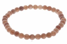 Pulsera de piedras solares niños bola joyería piedras preciosas 4 mm elástico 42 mm HS1568