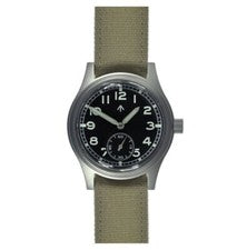 MWC Dirty Dozen Automatico Acciaio Nero Grigio Tessuto Militare Orologio Uomo