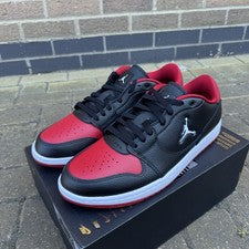 Jordan Nike Hombres Court Connect Entrenadores Bajos Zapatos Reino Unido 11 Negro y Rojo Criado