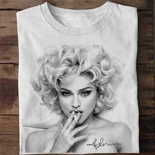 Nueva Colección Madonna Cantante Regalo Para Fan Camiseta Blanca