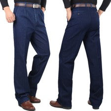 Pantalones de mezclilla de trabajo pesado para hombre estilo vintage pantalones de pierna recta informales