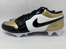 Botines de fútbol Nike Air Jordan 1 Low TD dorados negros FJ6245-701 para hombre talla 12 sin tapa